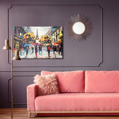 Ljuddämpande tavla - People with colorful