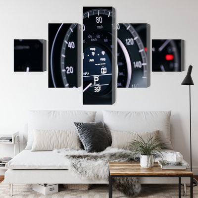 Ljuddämpande tavla - Modern car speedometer