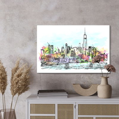 Ljuddämpande tavla - New York city panorama