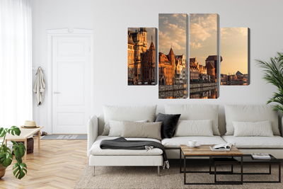 Ljuddämpande tavla - The port of gdansk at sunset
