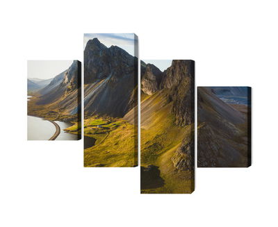 Ljuddämpande tavla - 3d aerial view of icelandic