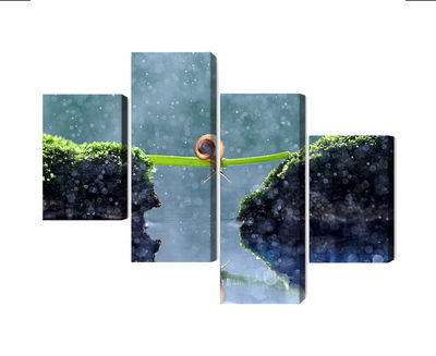 Ljuddämpande tavla - Snail in the rain