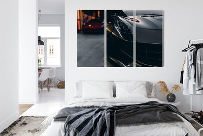 Ljuddämpande tavla - Front of a black sports car