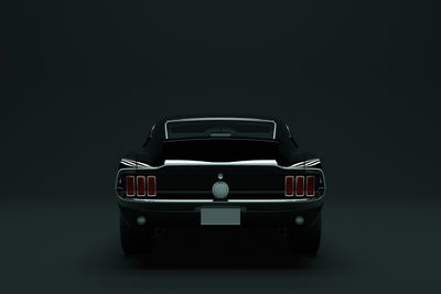 Ljuddämpande tavla - Vintage black muscle car