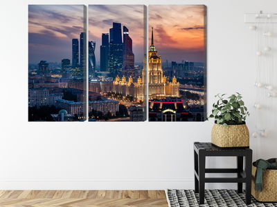 Ljuddämpande tavla - Aerial view of the moscow