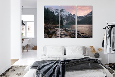 Ljuddämpande tavla - Lake and forest