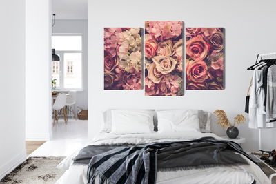 Ljuddämpande tavla - Delicate colorful 3d flowers