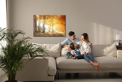 Ljuddämpande tavla - Warm autumn landscape