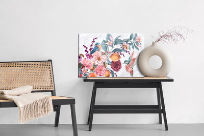 Ljuddämpande tavla - Colorful birds among