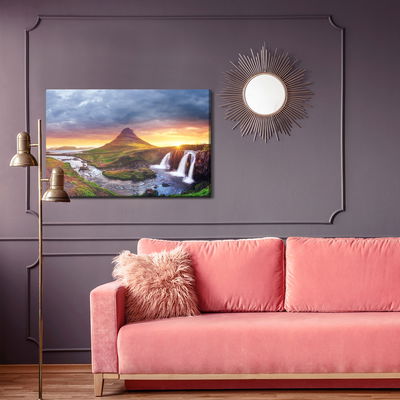 Ljuddämpande tavla - Icelandic waterfalls