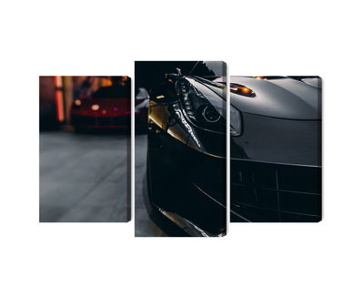 Ljuddämpande tavla - Front of a black sports car