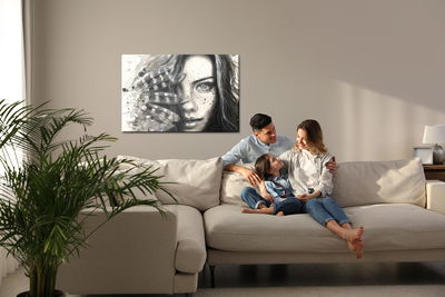 Ljuddämpande tavla - Portrait of a young woman