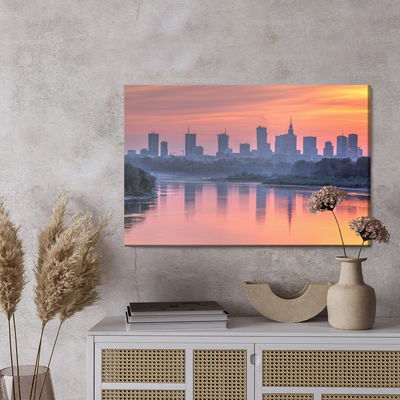 Ljuddämpande tavla - Warsaw and the sunset