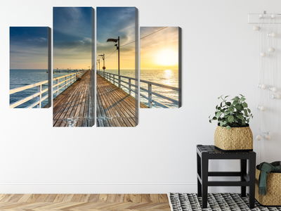 Ljuddämpande tavla - Wooden pier on the baltic sea