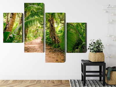 Ljuddämpande tavla - Path in a tropical 3d forest