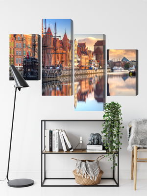 Ljuddämpande tavla - Gdansk motlawa at sunrise