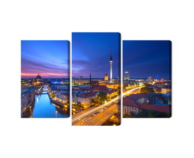 Ljuddämpande tavla - Berlin panorama at sunset