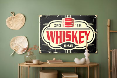 Ljuddämpande tavla - Vintage whiskey bar