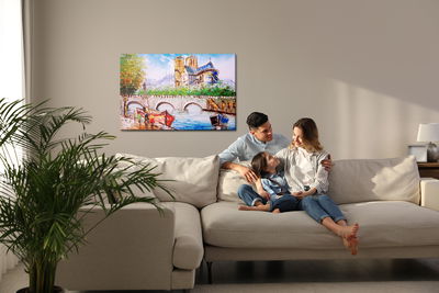 Ljuddämpande tavla - Seine river in Paris