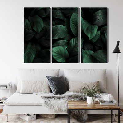Ljuddämpande tavla - Green leaves on a macro scale