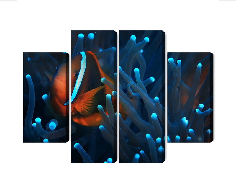 Ljuddämpande tavla - Clownfish in a 3d anemone