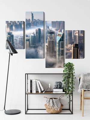 Ljuddämpande tavla - Dubai city panorama