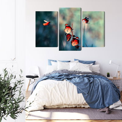 Ljuddämpande tavla - Colorful butterflies