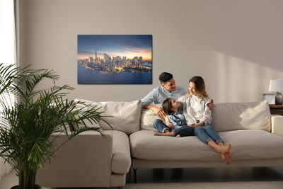 Ljuddämpande tavla - Evening panorama of New York