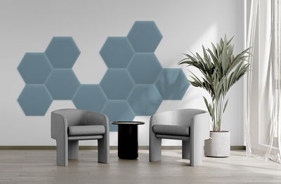 Sekskantet lydabsorber - fløjl