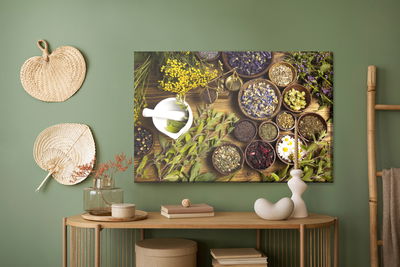 Ljuddämpande tavla - Spices and herbs table