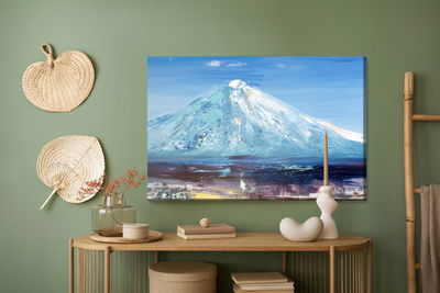 Ljuddämpande tavla - Painted mountain peak