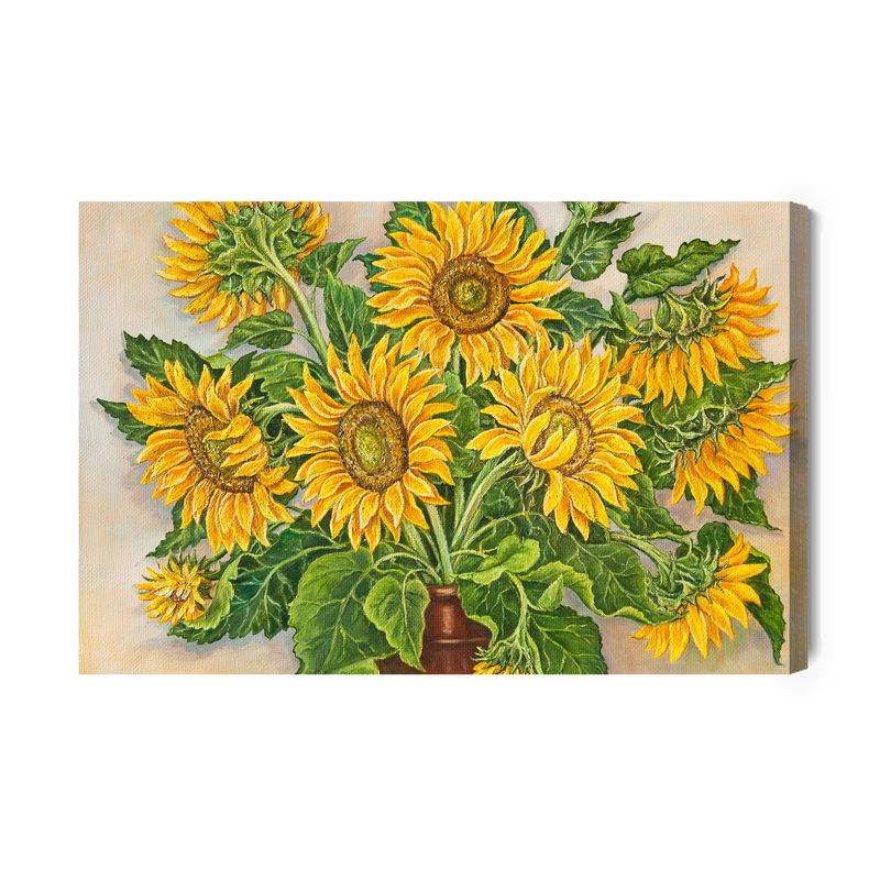 Ljuddämpande tavla - Sunflowers in a vase