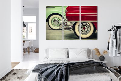 Ljuddämpande tavla - Stylish vintage car wheels