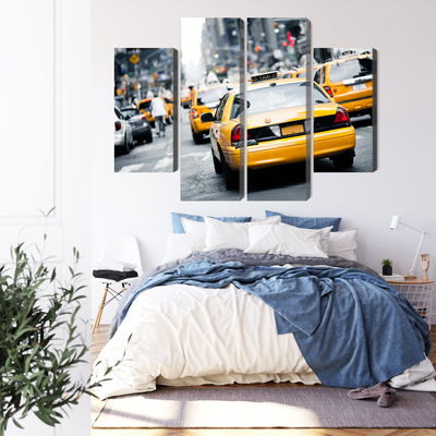 Ljuddämpande tavla - Taxis on the streets of new