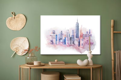Ljuddämpande tavla - New York downtown painted