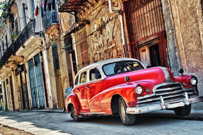 Ljuddämpande tavla - Old american car and havana