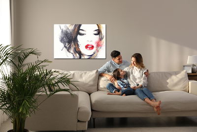 Ljuddämpande tavla - Abstract portrait of women