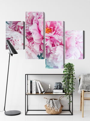 Ljuddämpande tavla - 3d peony bouquet