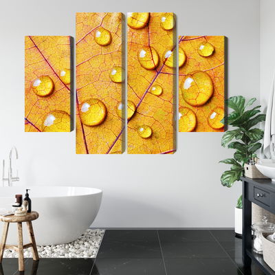 Ljuddämpande tavla - Water drops on an autumn