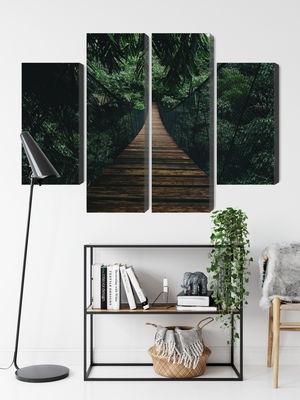 Ljuddämpande tavla - Wooden suspension bridge