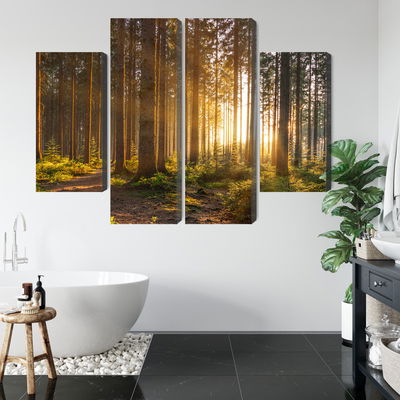 Ljuddämpande tavla - Sunset in the forest