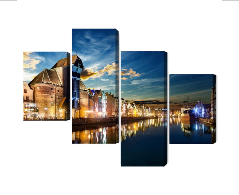 Ljuddämpande tavla - Gdansk wharf and the crane