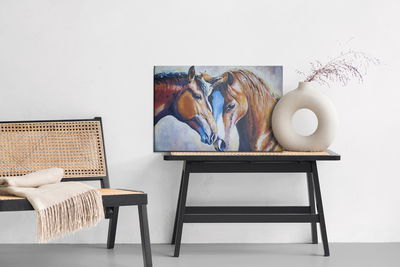 Ljuddämpande tavla - Horses in watercolour