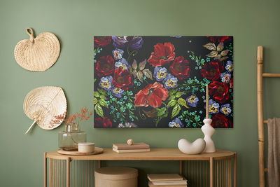 Ljuddämpande tavla - Beautiful coloured flowers