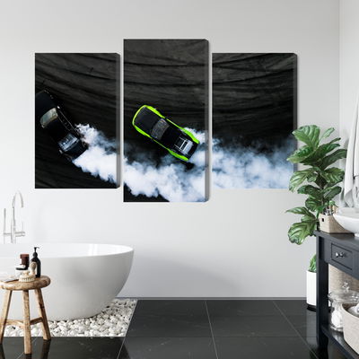 Ljuddämpande tavla - Drifting 3d cars