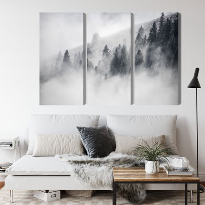 Ljuddämpande tavla - The forest is shrouded in fog