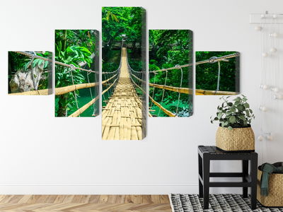 Ljuddämpande tavla - Bamboo bridge in a tropical