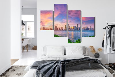 Ljuddämpande tavla - Panorama of miami during