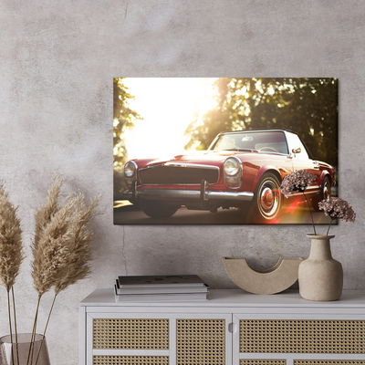 Ljuddämpande tavla - Red retro car