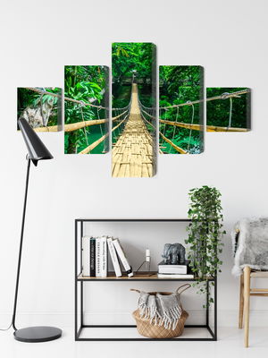 Ljuddämpande tavla - Bamboo bridge in a tropical